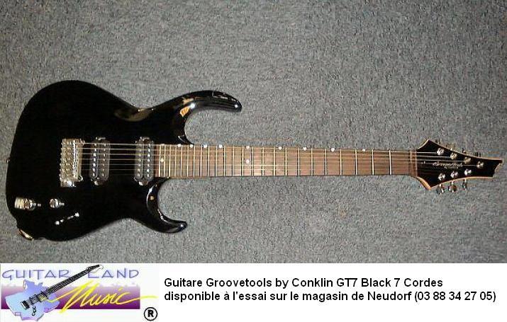 Guitare Groovetools by Conklin GT7 Noir 7 Cordes